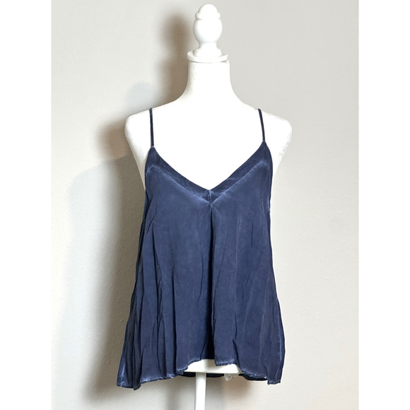 Tina Jo Top Blue Destressed Spaghetti Straps Size (M) - Picture 16 of 16